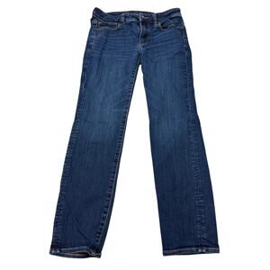 American Eagle Next Level Stretch Jeans Women 6 Short Dark Wash Straight Slim
